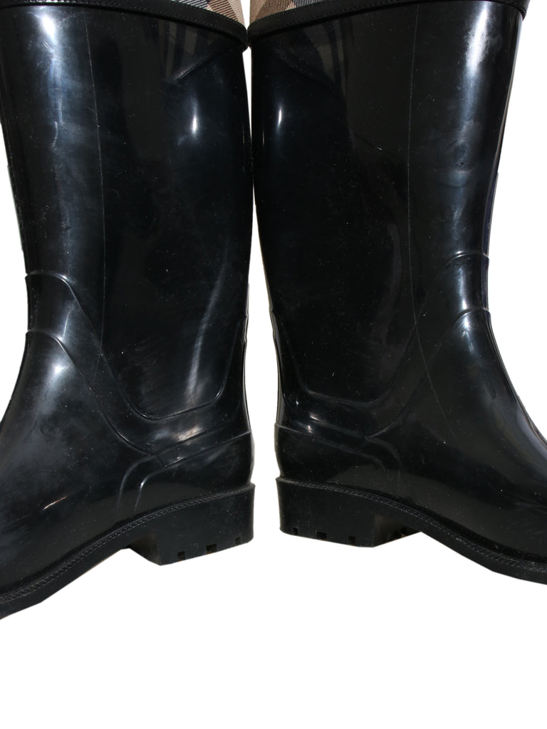 Nova Check Pattern Rain Boots