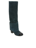 Suede Round Toe Knee-High Boots