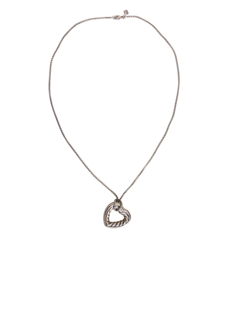 Cable Heart Pendant Necklace
