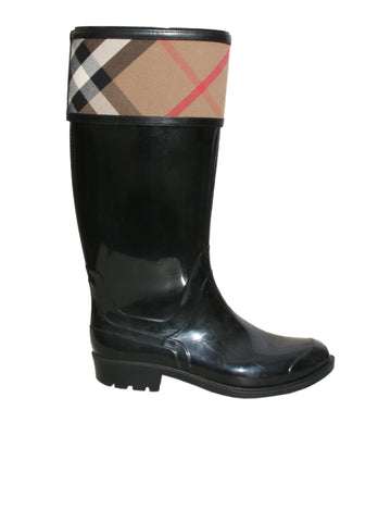Nova Check Pattern Rain Boots