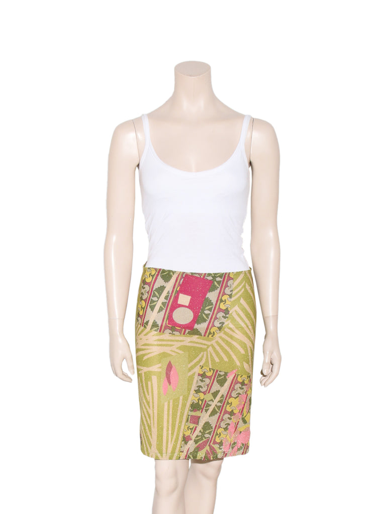 Christian Lacroix Printed Shimmer Skirt