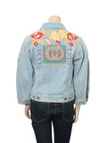 Gucci Floral Embroidered Denim Jacket