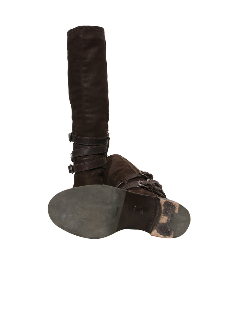 Miu Miu Suede Knee-High Boots