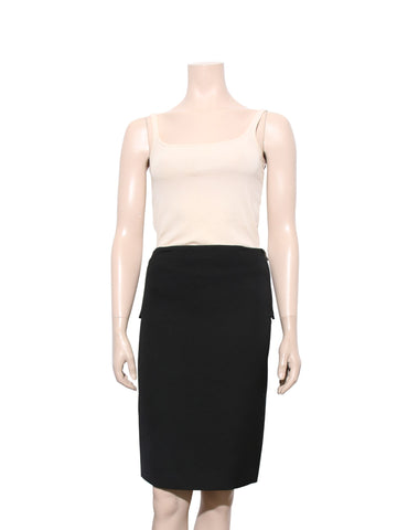 Lanvin Wool Pencil Skirt with Bow at Back
