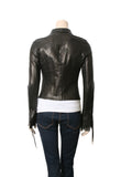 Roberto Cavalli Leather Jacket with Grommets