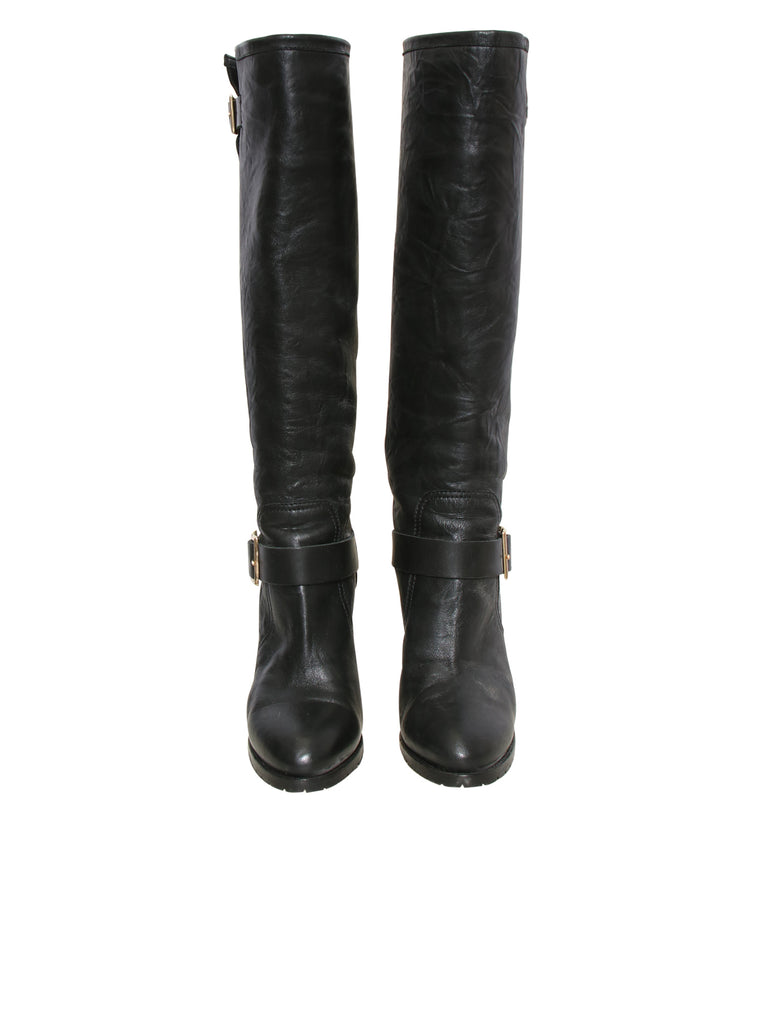 Leather Knee-High Boots