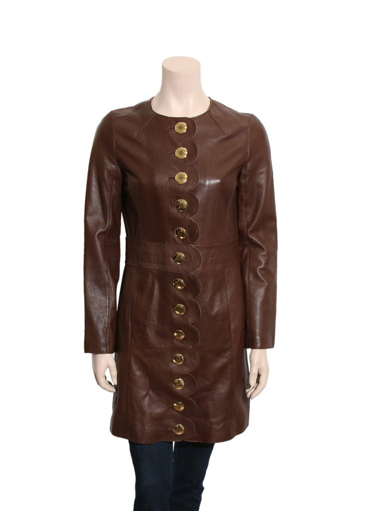 Tory Burch Scalloped Leather Jacket
