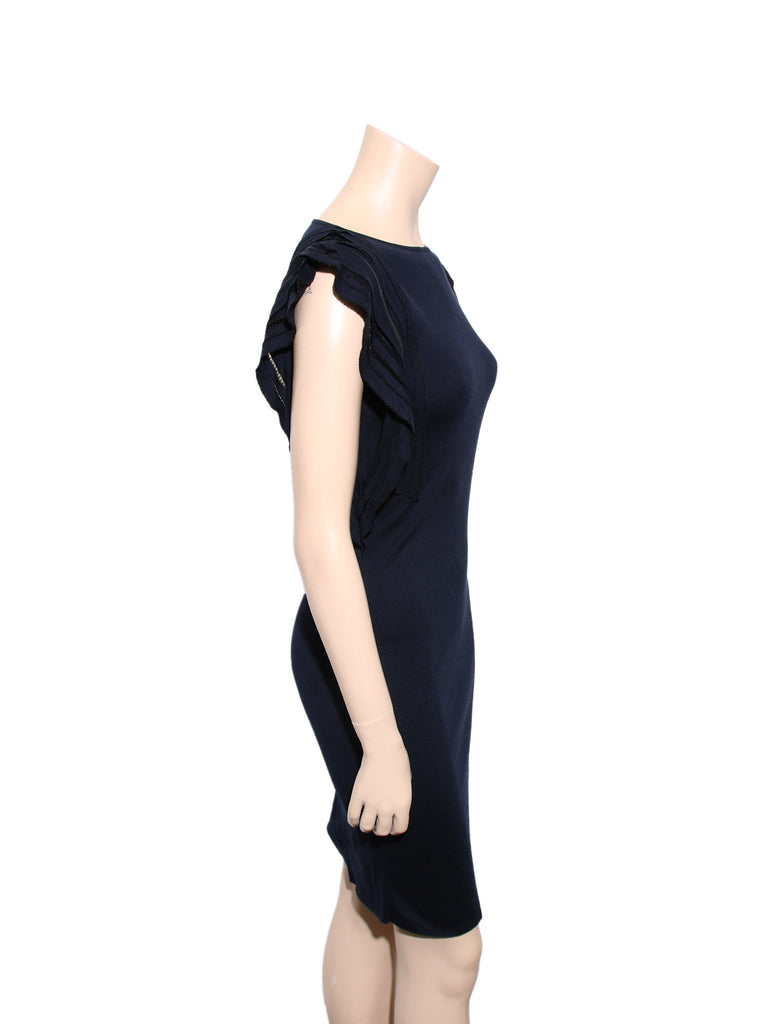 Valentino Ruffle Shoulder Dress