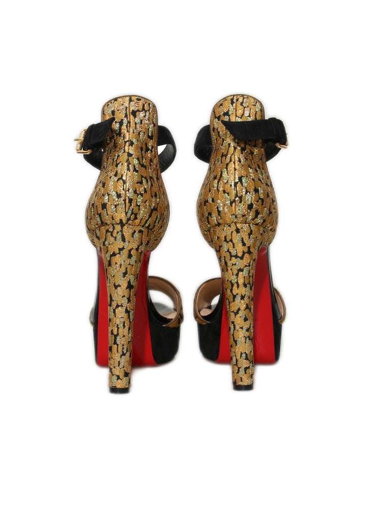 Christian Louboutin Platform Leopard Sandals
