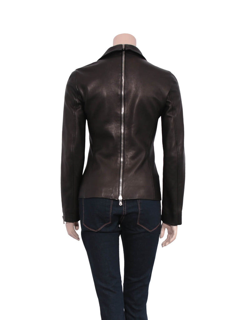 Dolce & Gabbana Leather Zip Jacket