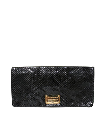 Dolce & Gabbana Leather Flap Clutch Bag