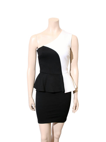 Torn by Ronny Kobo One Shoulder Peplum Dress