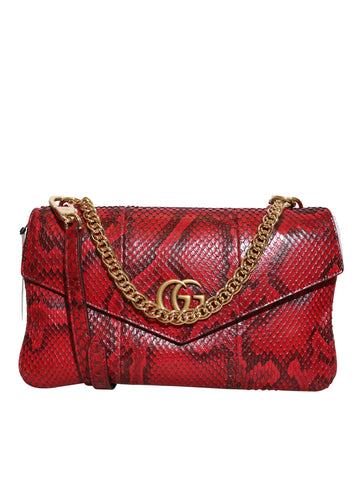 Gucci New 2019 Thiara Python Double-Sided Envelope Bag