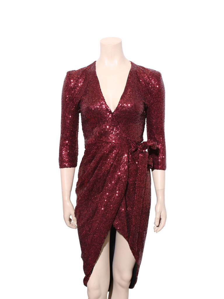 Zhivago Sequin Wrap Dress