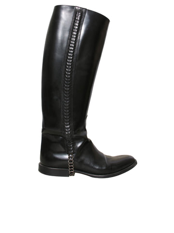 Givenchy Chain-Link Knee-High Boots