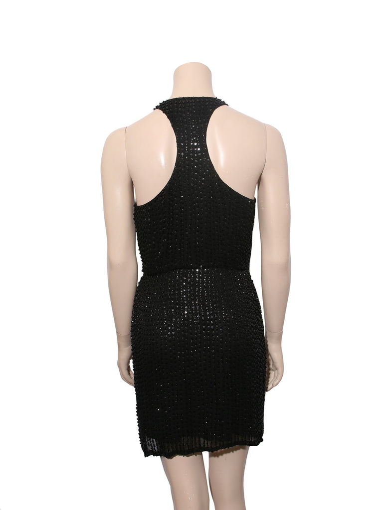 Pre-owned Parker Beaded Wrap Dress Sabrina's Closet Pre-owned Parker Beaded Wrap Dress Sabrina's Closet