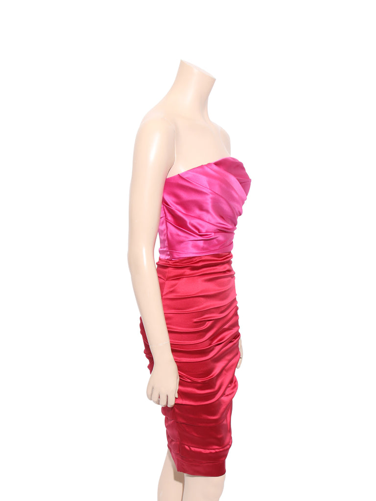 Dolce & Gabbana Strapless Silk Dress