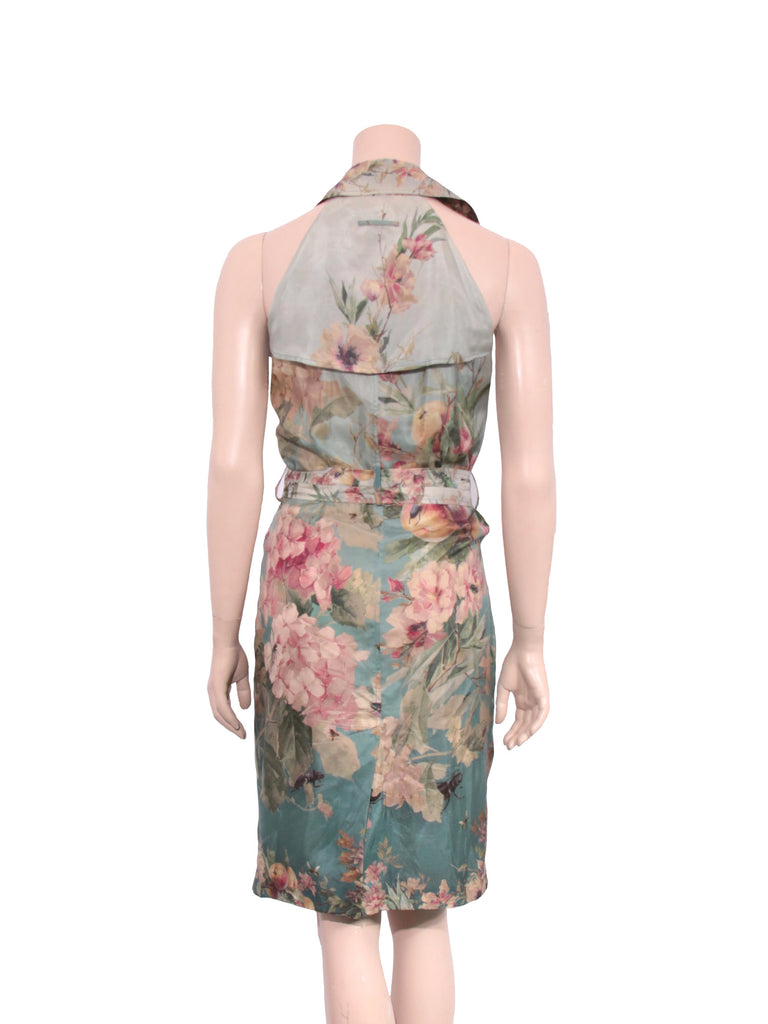 Jean Paul Gaultier Floral Silk Wrap Dress