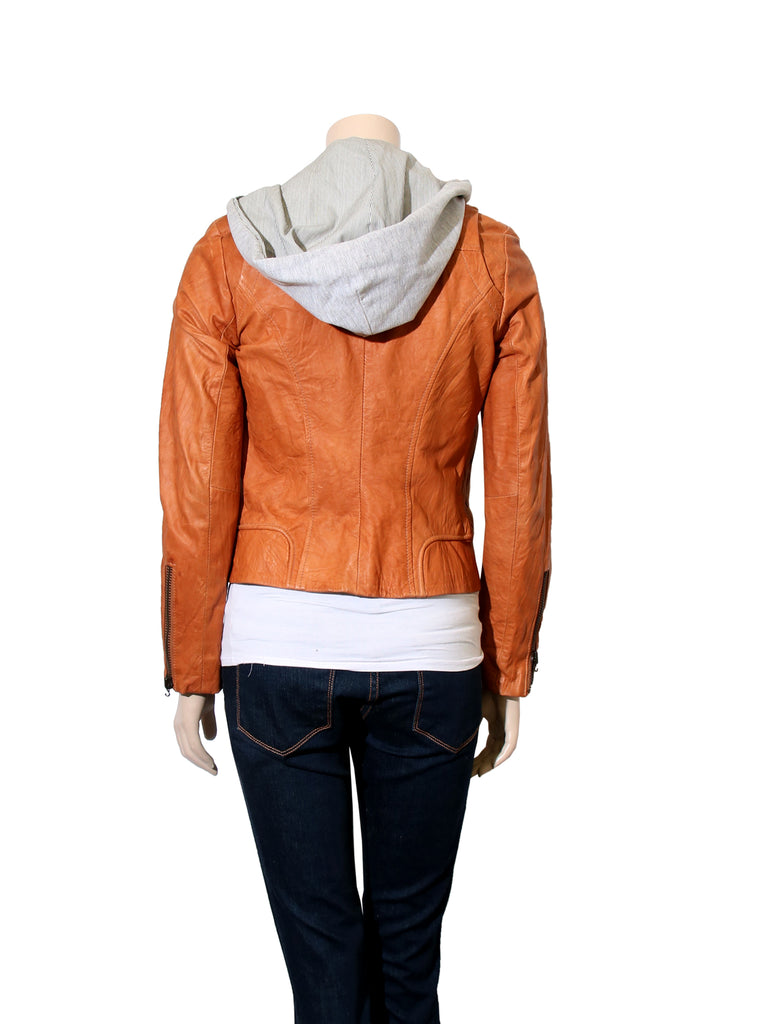 Doma Hooded Leather Jacket