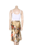 Roberto Cavalli Printed Silk Skirt 