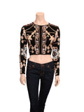 Ronny Kobo Printed Knit Cropped Top