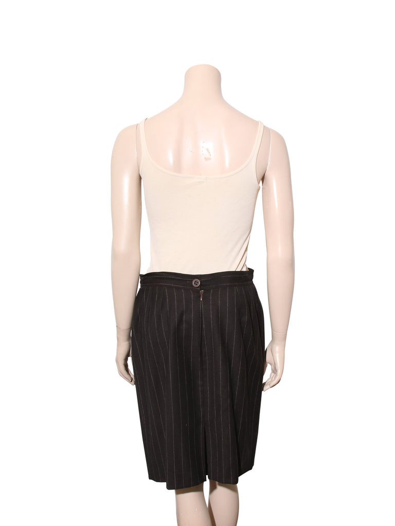 Valentino Vintage Wool Pinstripe Skirt