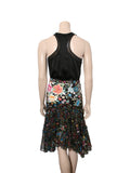 Roberto Cavalli Silk Floral Skirt