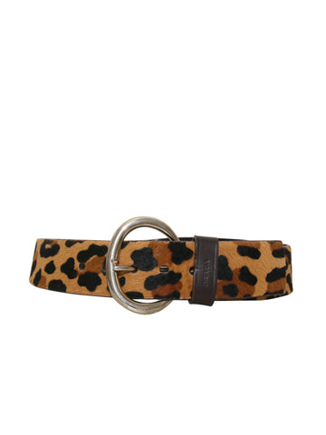 Leopard Print Ponyhair Belt