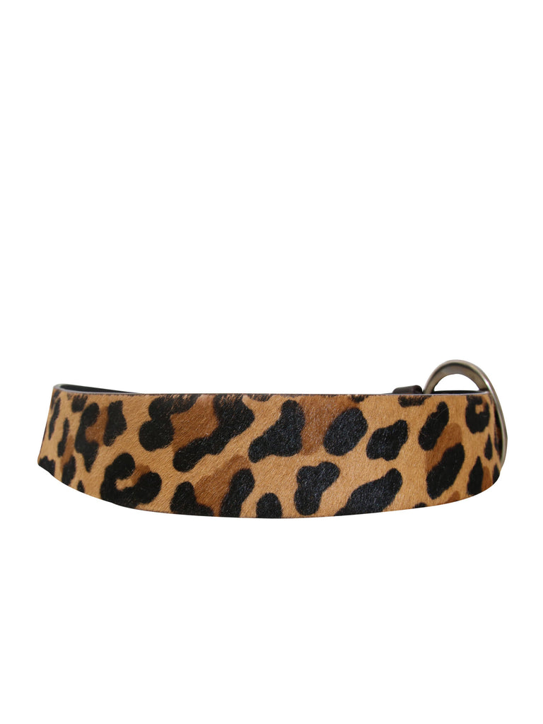 Leopard Print Ponyhair Belt
