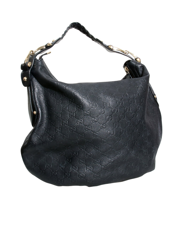 Leather GG Embossed Shoulder Bag