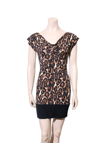 DVF Leopard Print Zeke Dress with Band