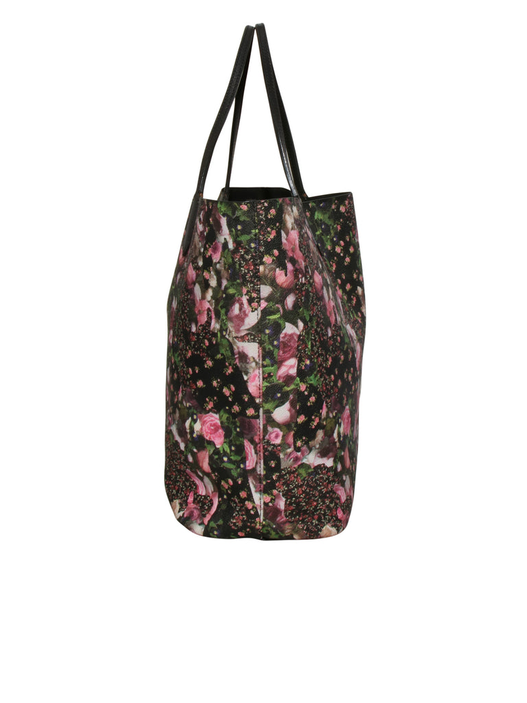 Floral Print Coated Canvas Tote