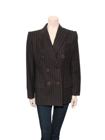 Valentino Vintage Wool Pinstripe Blazer