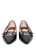 Gucci Aneta Patent Leather Pointed-Toe Flats