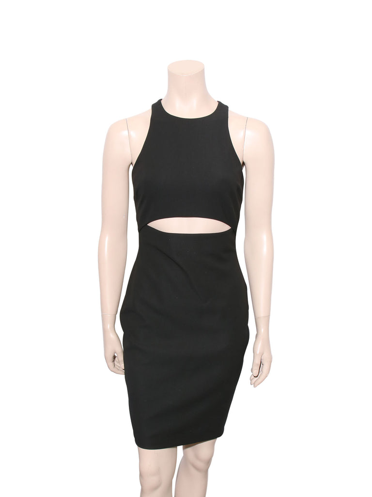 elizabeth and james cut out dress Sleek Navy Cut Out Gown