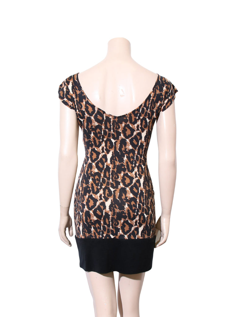 DVF Leopard Print Zeke Dress with Band