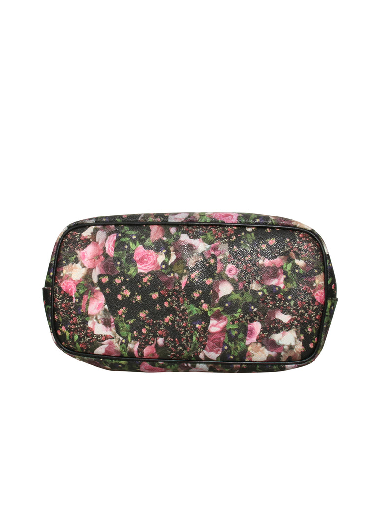 Floral Print Coated Canvas Tote