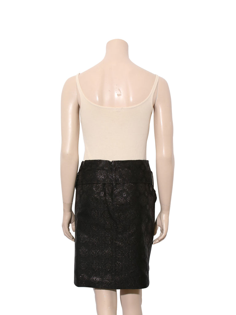 Prada Metallic Detail Skirt