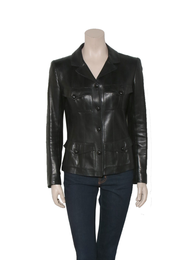 Pre-owned Chanel Vintage Leather Jacket – Sabrina's Closet