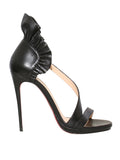 Christian Louboutin Colankle Ruffled Leather Sandals