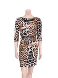 Blumarine Embellished Leopard Print Dress