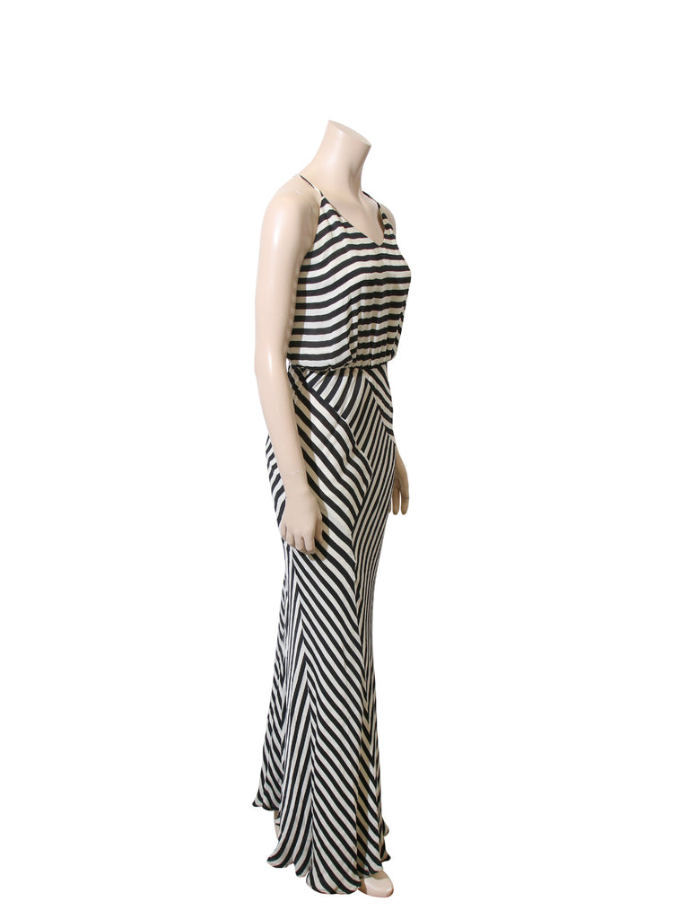 Mason Striped Silk Maxi Dress