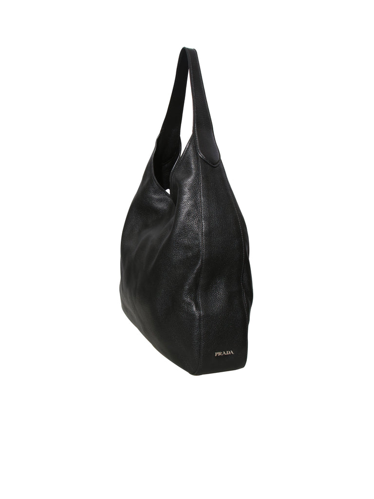 Prada Cervo Pocket Leather Hobo Bag
