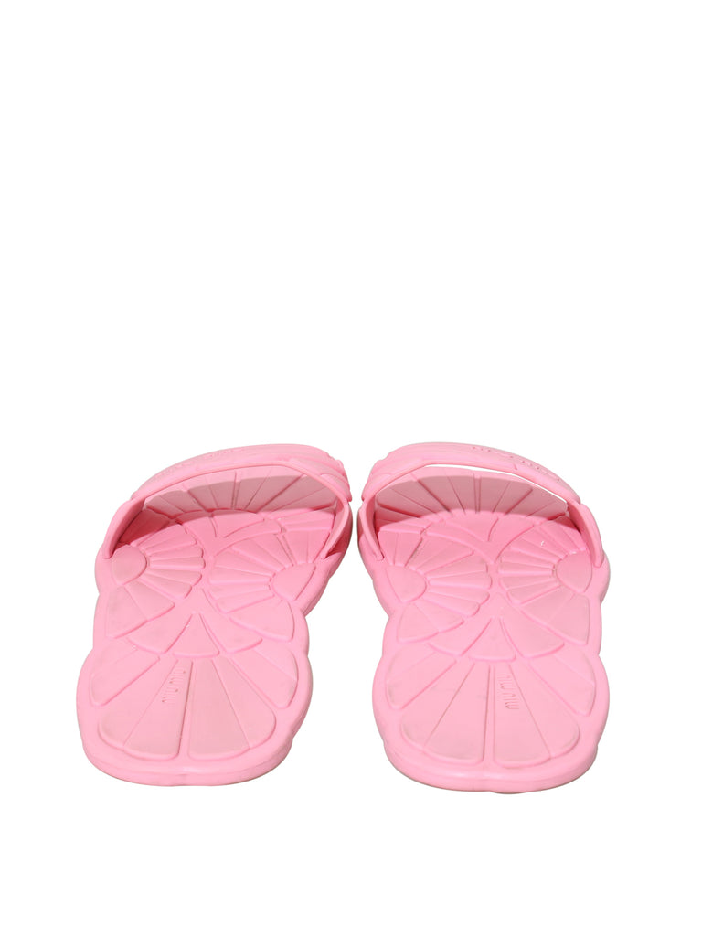 Miu Miu Rubber Slide Sandals 