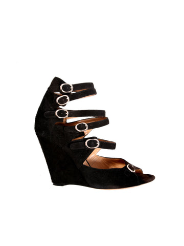 Chloe Strappy Suede Wedges