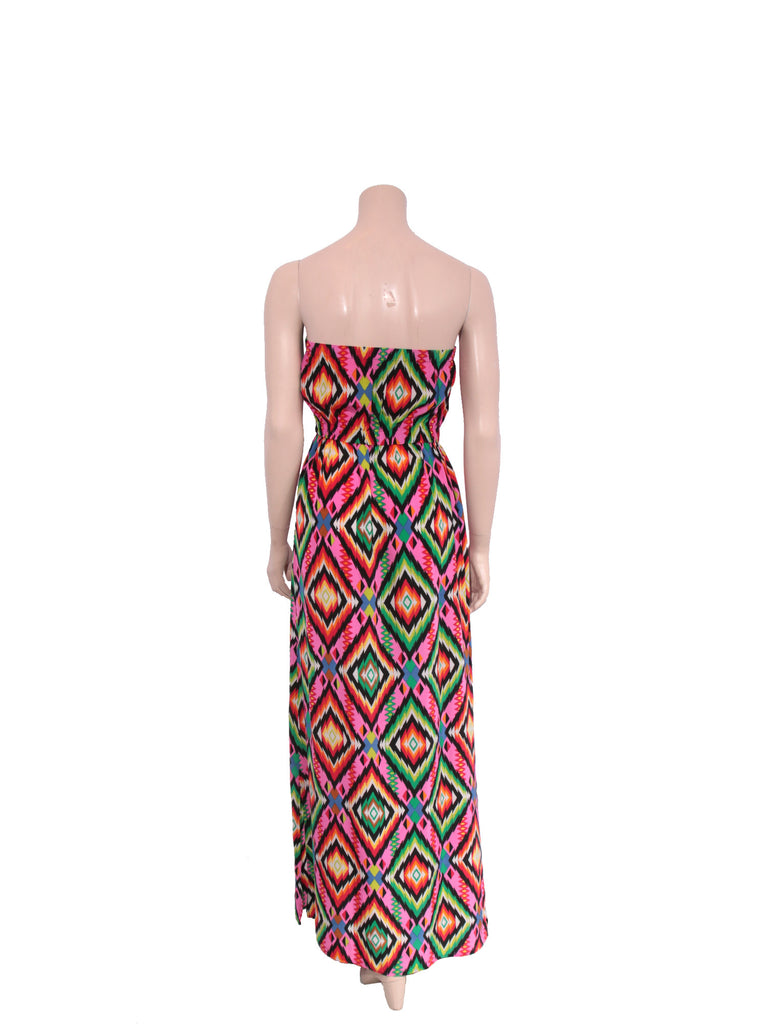 Twelfth Street by Cynthia Vincent Strapless Silk Printed Maxi