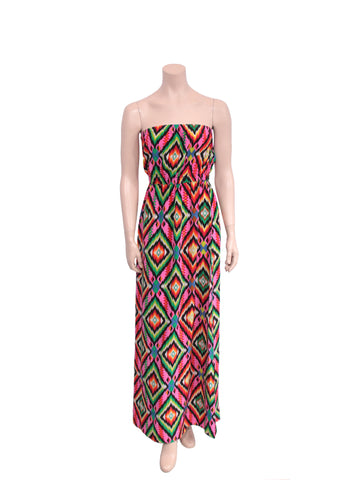 Twelfth Street by Cynthia Vincent Strapless Silk Printed Maxi