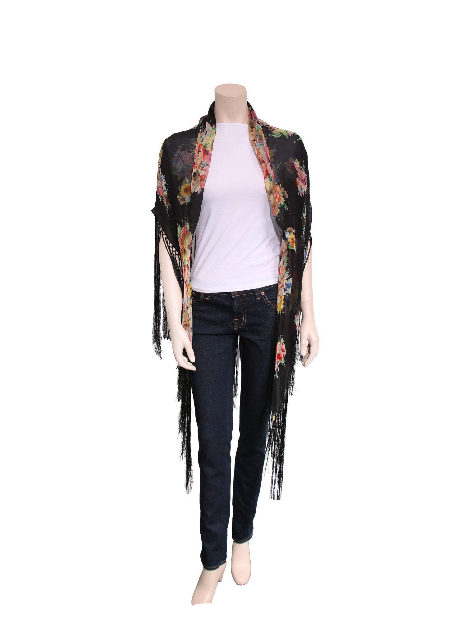【DOLCE & GABBANA】SILK SCARF DOLCE GABBANA 100% Silk Twill Renaissance Floral Handroll