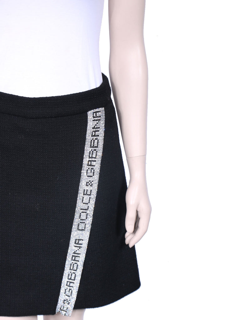 Dolce & Gabbana Wool Embellished Skirt