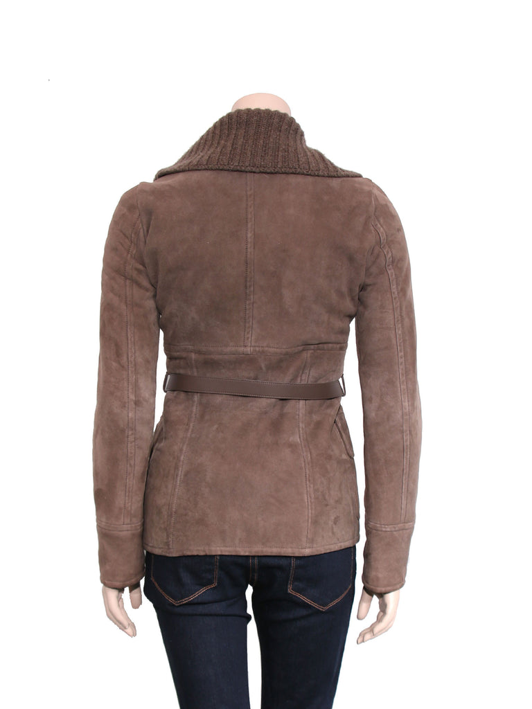 Gucci Belted Shearling Coat